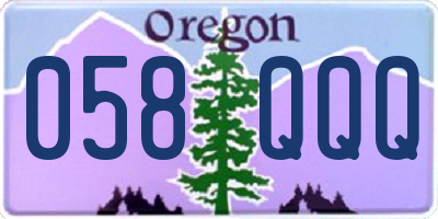 OR license plate 058QQQ