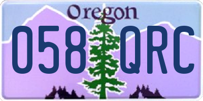 OR license plate 058QRC