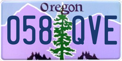 OR license plate 058QVE