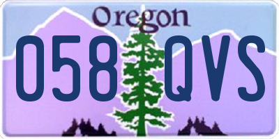 OR license plate 058QVS
