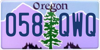 OR license plate 058QWQ