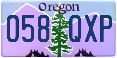 OR license plate 058QXP