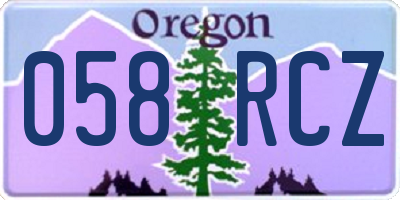 OR license plate 058RCZ