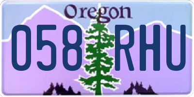 OR license plate 058RHU