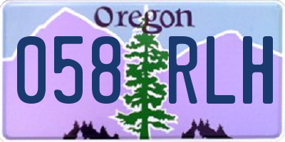 OR license plate 058RLH