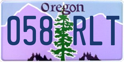 OR license plate 058RLT