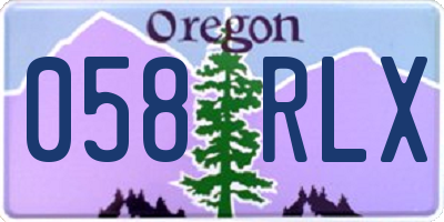OR license plate 058RLX
