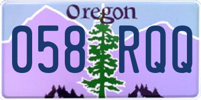 OR license plate 058RQQ