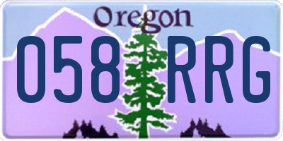 OR license plate 058RRG