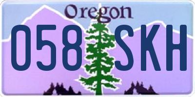 OR license plate 058SKH
