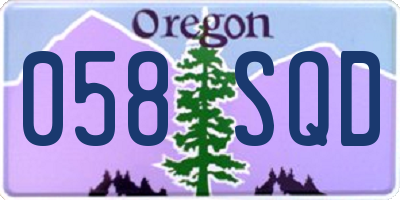 OR license plate 058SQD