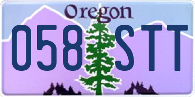 OR license plate 058STT