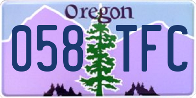 OR license plate 058TFC