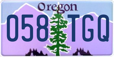 OR license plate 058TGQ