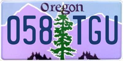 OR license plate 058TGU