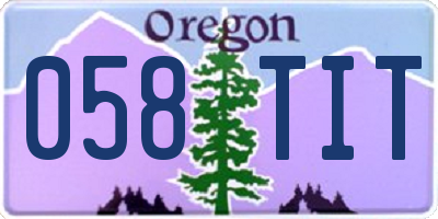 OR license plate 058TIT