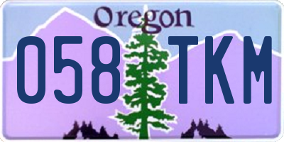 OR license plate 058TKM