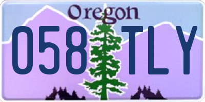 OR license plate 058TLY