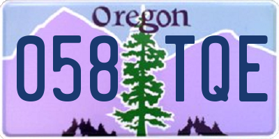 OR license plate 058TQE