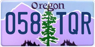 OR license plate 058TQR