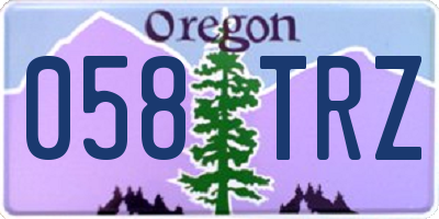 OR license plate 058TRZ
