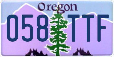 OR license plate 058TTF