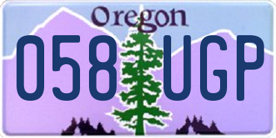 OR license plate 058UGP