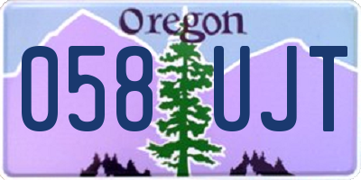 OR license plate 058UJT