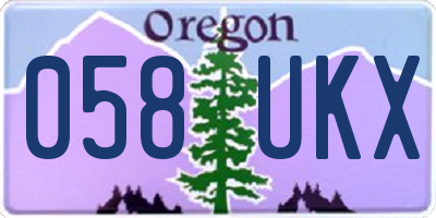 OR license plate 058UKX