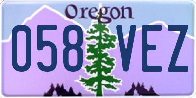 OR license plate 058VEZ