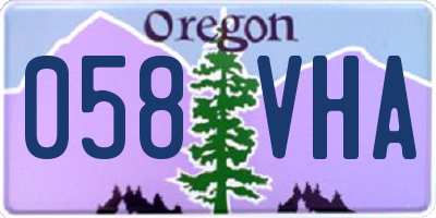 OR license plate 058VHA
