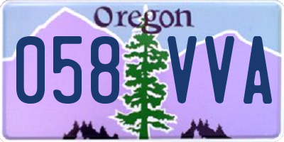 OR license plate 058VVA