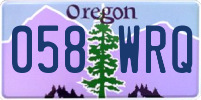 OR license plate 058WRQ