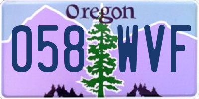 OR license plate 058WVF