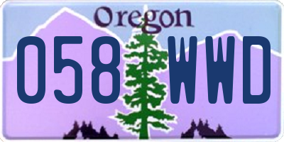 OR license plate 058WWD
