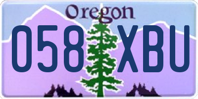 OR license plate 058XBU
