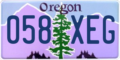 OR license plate 058XEG