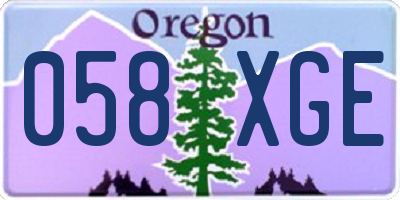 OR license plate 058XGE