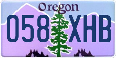 OR license plate 058XHB