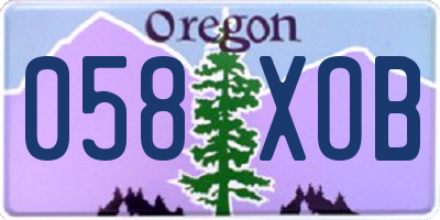 OR license plate 058XOB