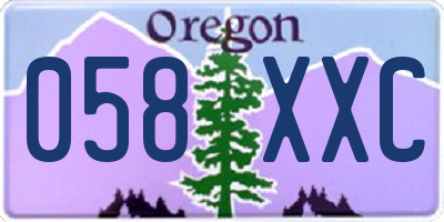 OR license plate 058XXC