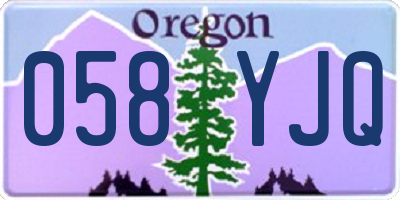 OR license plate 058YJQ