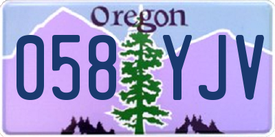 OR license plate 058YJV