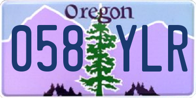 OR license plate 058YLR