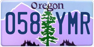OR license plate 058YMR