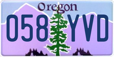 OR license plate 058YVD