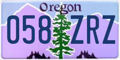 OR license plate 058ZRZ