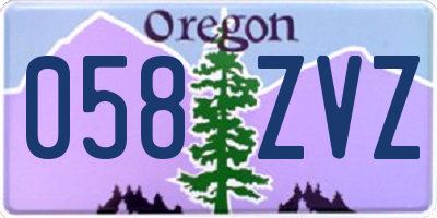 OR license plate 058ZVZ