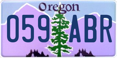 OR license plate 059ABR