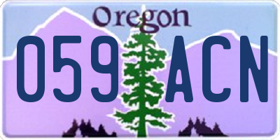 OR license plate 059ACN